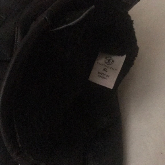 Men’s like leather fleece lined gloves - Picture 3 of 3